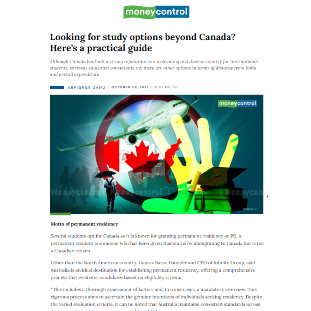 Looking for study options beyond Canada? Here’s a practical guide(Money Control)