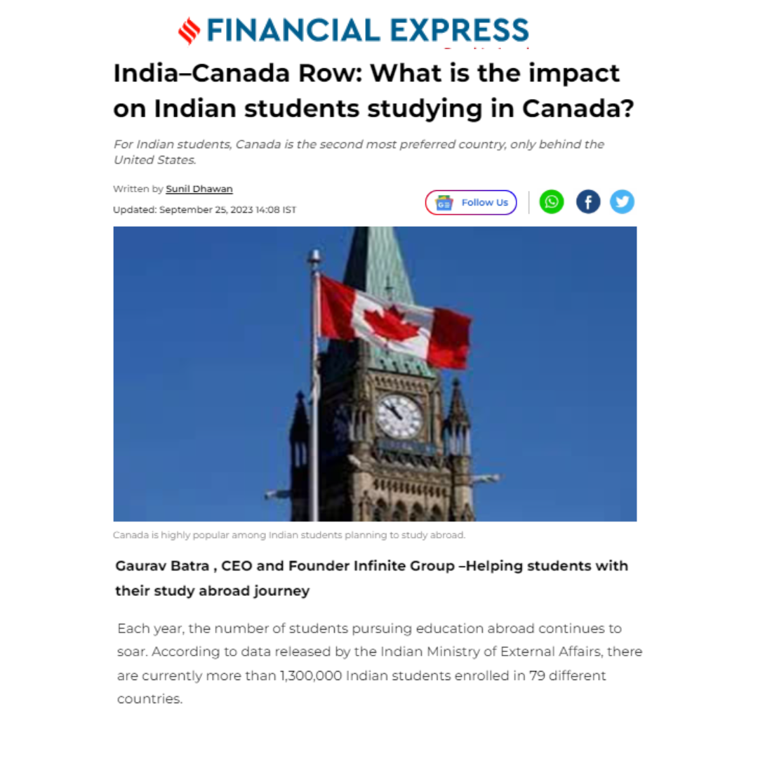 India–Canada Row: What is the impact on Indian students studying in Canada?(Financial Express)